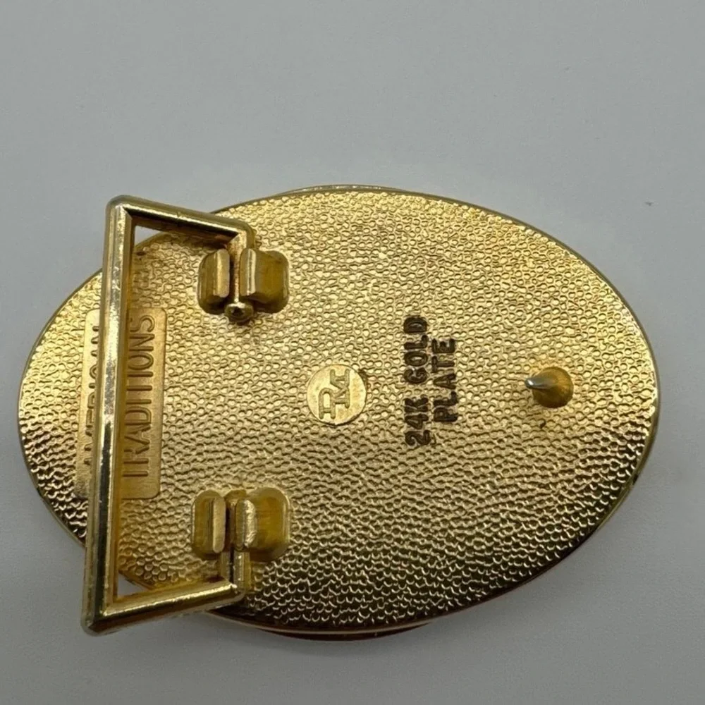 1984 Los  Angeles Olympic 24k Gold Plate Belt Buckle, New in Bag,‎ Los Angeles